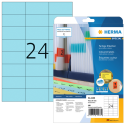 Etiket HERMA 4468 70x37mm verwijderbaar blauw 480stuks