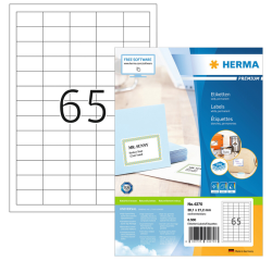 Etiket HERMA 4270 38.1x21.2mm premium wit 6500stuks