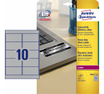 Etiquette Avery L6012-20 96x50,8mm argent 200pcs