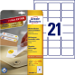 Etiquette Avery Zweckform L6023REV-25 63,5x38,1mm amovible blanc 525 pcs