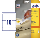 Etiquette Avery amovible L4744REV-25 96x50,8mm blanc 250 pièces