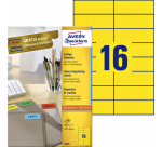 Etiquette Avery 3455 105x37mm jaune 1600 pièces
