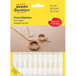 Etiket Avery Zweckform 3335 49x10mm wit 924stuks