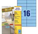 Etiquette Avery 3453 105x37mm bleu 1600 pièces