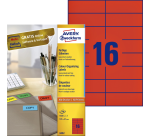 Etiquette Avery 3452 105x37mm rouge 1600 pièces