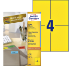 Etiquette Avery 3459 105x148mm A6 jaune 400 pièces