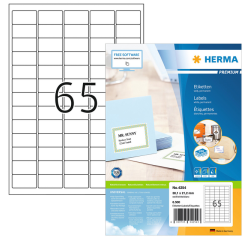 Etiquette HERMA Premium 4254 38,1x21,2mm blanc 6500 pièces