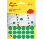 Avery Ronde etiketten diameter 18 mm, groen, 1.056 stuks
