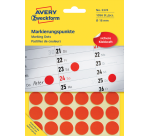 Avery Ronde etiketten diameter 18 mm, rood, 1.056 stuks