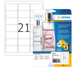 Etiquette HERMA 8017 63,5x38,1mm transparent 525 pièces