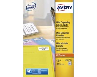En_etiqueta adhesiva avery tamaño 38,1x21,2 mm removible amarillo fluorescente caja de 1625 unidades