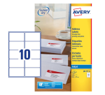 Etiket Avery J8173-25 99.1x57mm wit 250 stuks