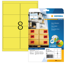 Etiquette HERMA 5144 99,1x67,7mm jaune néon 160 pièces