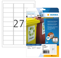 En_gomets autoadhesivos triangulares 10,5x10,5x10,5 mm azul en rollo