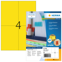 Etiquette HERMA 4396 105x148mm A6 jaune 400 pièces