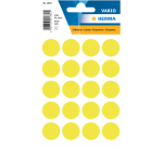 HERMA 1884 label round 19mm fluorescent yellow 100 pieces