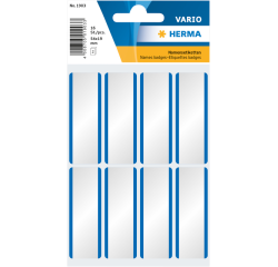 Etiquette badge HERMA 1903 54x19mm blanc/bleu