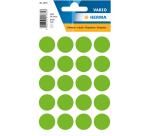 Etiquette HERMA 1875 rond 19mm vert 100 pièces