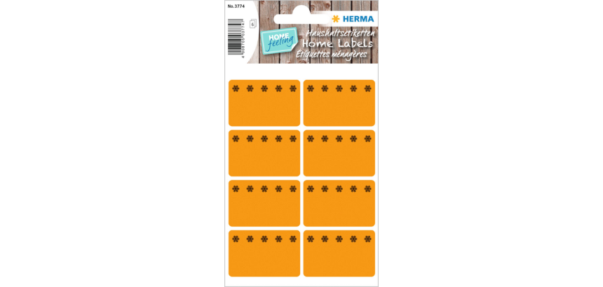 Etiquette congélateur HERMA 3774 26x40mm orange 48 pièces