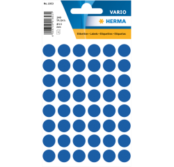 Etiquette HERMA 1853 rond 13mm bleu foncé 240 pièces