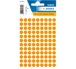 Etiquette HERMA 1844 rond 8mm orange fluo 540 pièces
