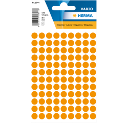 Etiquette HERMA 1844 rond 8mm orange fluo 540 pièces
