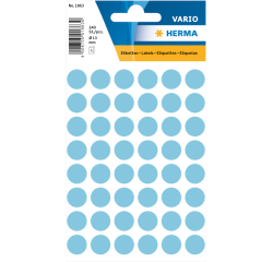 Etiket HERMA 1863 rond 12mm blauw 240stuks