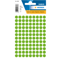 Etiket HERMA 1848 rond 8mm fluor groen 540stuks