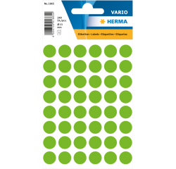 Etiket HERMA 1865 rond 12mm groen 240stuks