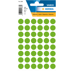 Etiquette HERMA 1868 rond 12mm vert fluo 240 pièces