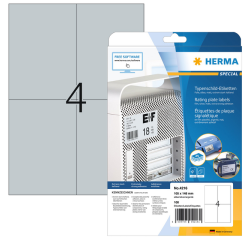 Etiket HERMA 4216 105x148mm weerbestendig zilver 100stuks