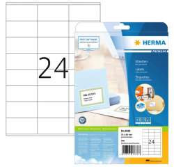 Etiquette HERMA Premium 8638 70x36mm blanc 240 pièces
