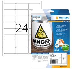 Etiket HERMA 9532 63.5x33.9mm weerbestendig wit 240st