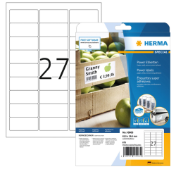 Etiket HERMA Power 10903 63.5x29.6mm wit 675 stuks