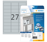 Etiquette HERMA 4222 63,5x29,6mm résiste intempéries argent 675 pièces