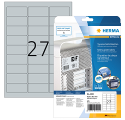Etiket HERMA 4222 63.5x29.6mm weerbestendig zilver 675stuks