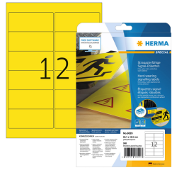 Etiket HERMA 8029 99.1x42.3mm weerbestendig geel 300stuks