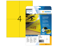 Etiquette film HERMA 8032 105x148mm jaune 100 pièces