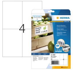 Etiket HERMA Power 10909 105x148mm wit 100 stuks