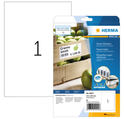 Etiket HERMA Power 10911 210x297mm wit 25 stuks