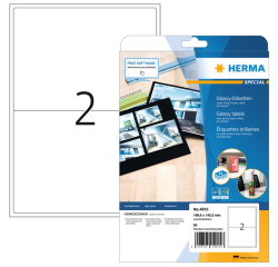 Etiket HERMA 4915 199.6X143.5mm glossy wit 50 etiketten