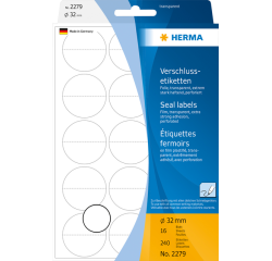 Etiket HERMA 2279 32mm transparant 240 etiketten