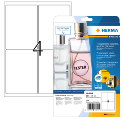 Etiket HERMA 8019 99.1x139mm transparant 100 etiketten