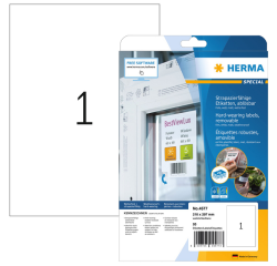 Etiket HERMA 4577 210x297mm folie wit 20 etiketten