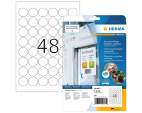 Etiket HERMA 4571 30mm rond folie wit 960 etiketten
