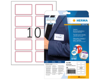 Etiquette badge HERMA 4405 80x50mm blanc rouge 200 pièces
