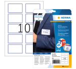 Naambadge etiket HERMA 4410 80x50mm wit/blauw 200 stuks
