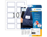 Etiquette badge HERMA 4410 80x50mm blanc bleu 200 pièces
