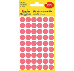 En_etiq diam.12mm rouge cl 270p