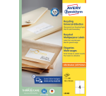 Etiket Avery LR3483 105x148mm recycled wit 400 stuks